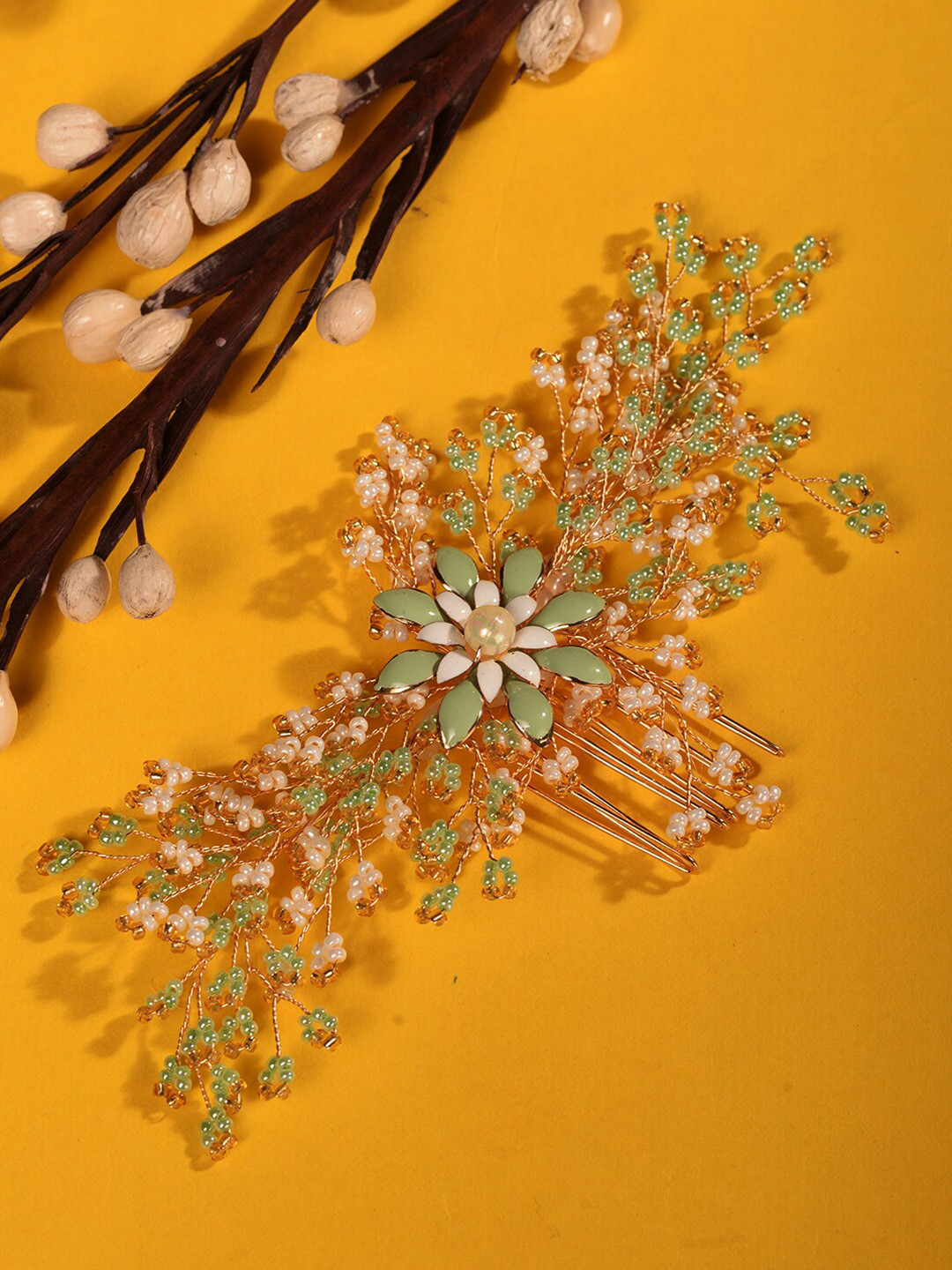 Saraf RS Jewellery Women Beaded Comb Pin