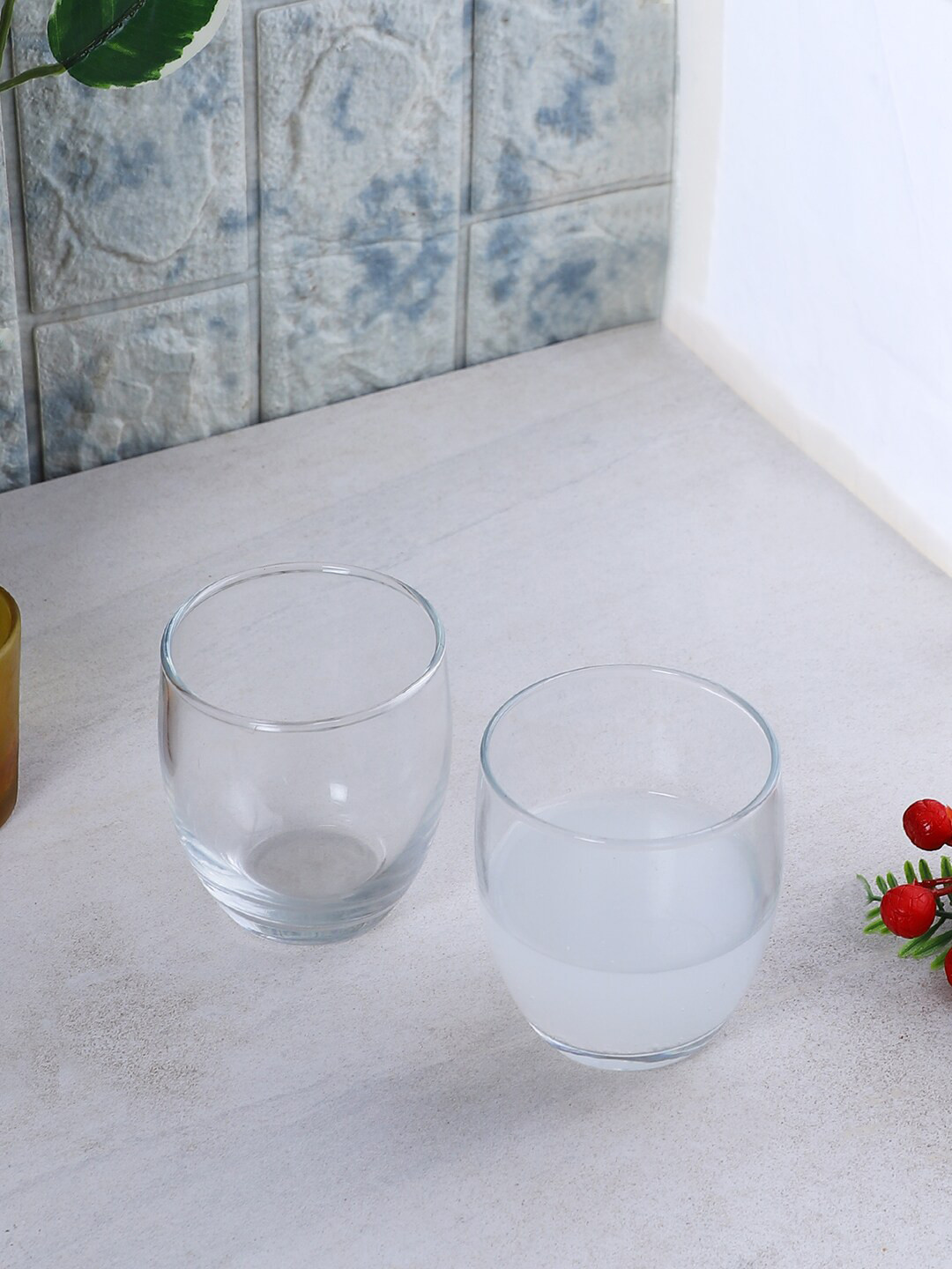 smart serve Anika 12 Pcs Transparent Water Glass 250 ml Each