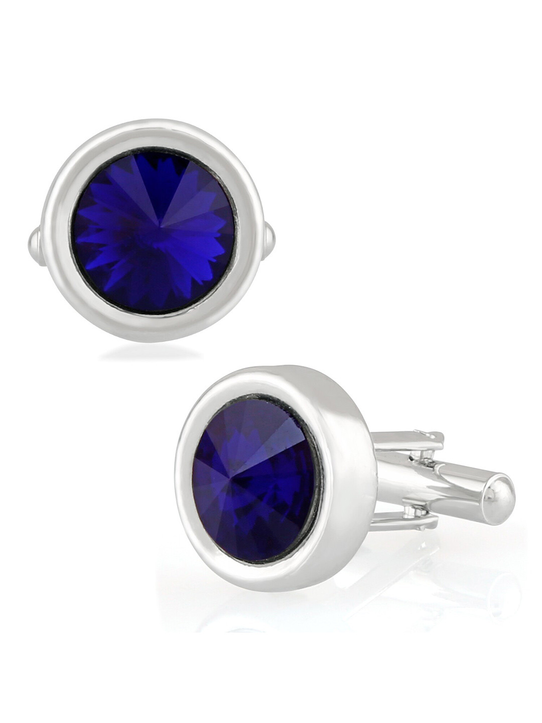 Mahi Round Crystal Cufflink