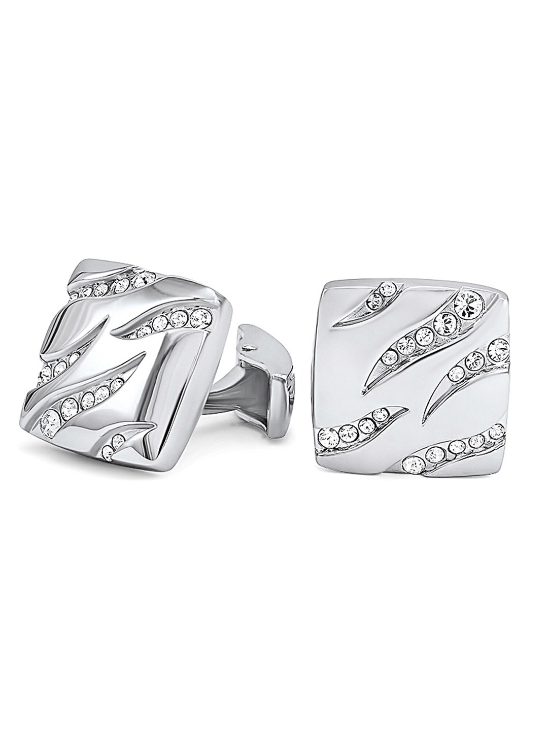 Mahi Rhodium-Plated Squarish Cufflinks