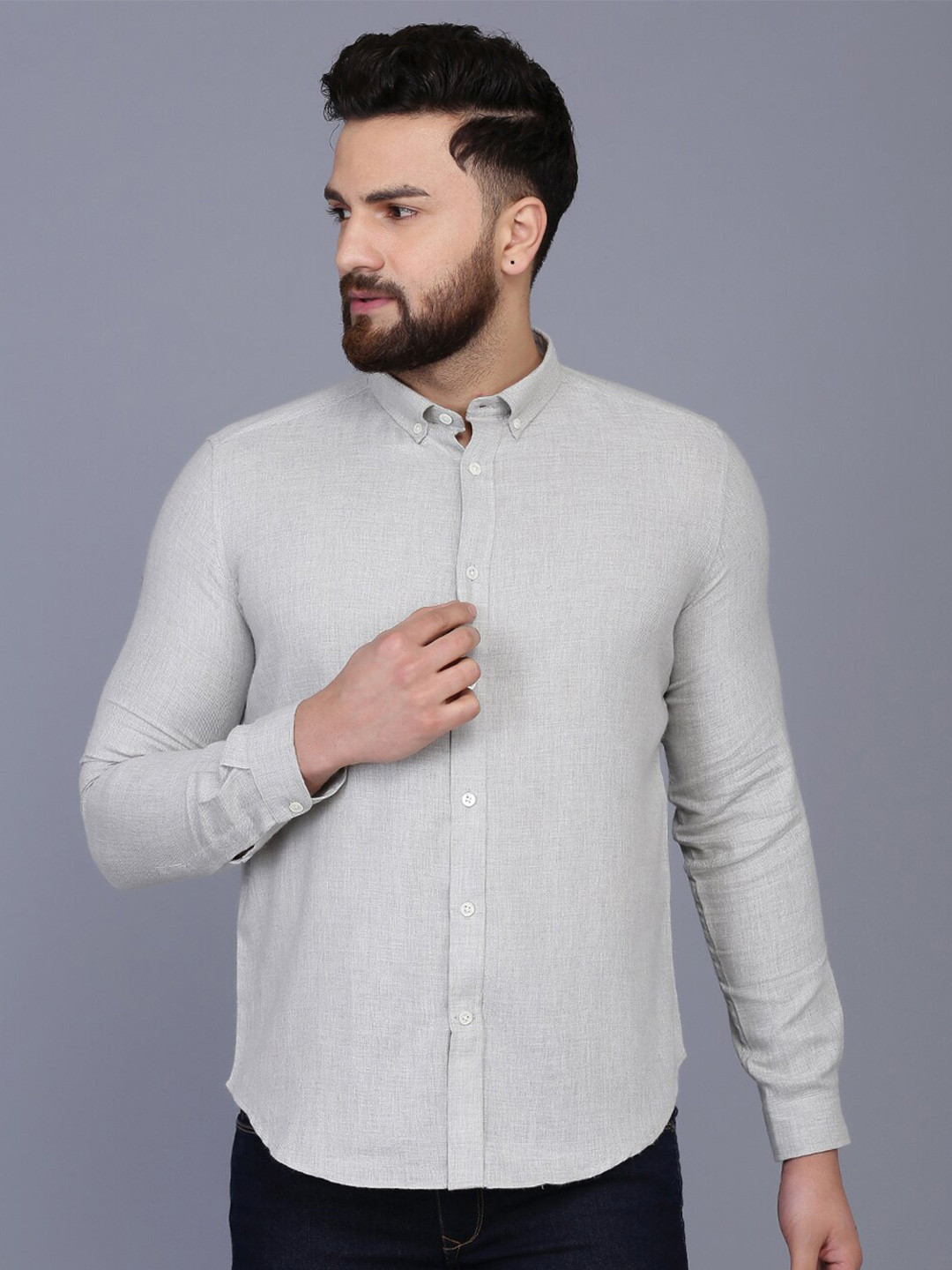 JJAAGG T Men Slim Fit Flannel Casual Shirt