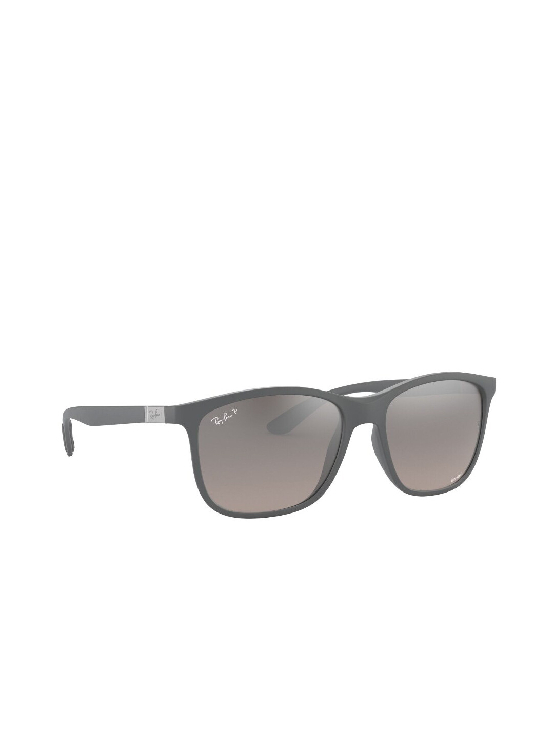 Ray-Ban Unisex Polarized Silver Lens Square Sunglasses - 0RB4330CH60175J56