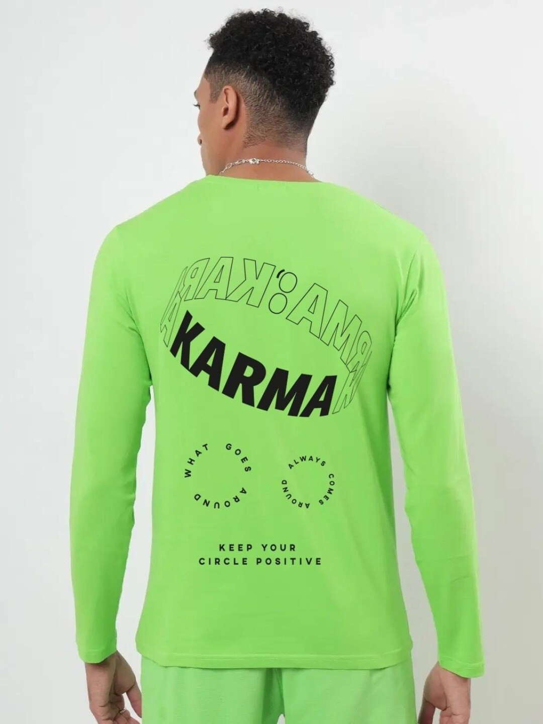 Bewakoof Men Karma Circle Typography T-shirt
