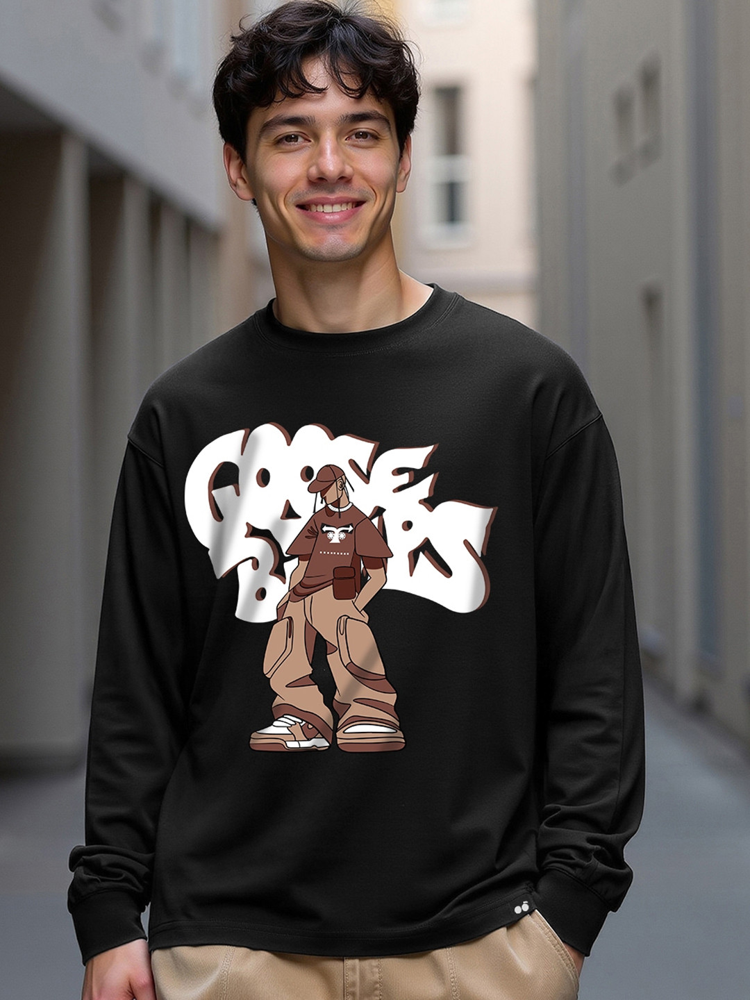Bewakoof Men Printed Loose Cotton T-shirt
