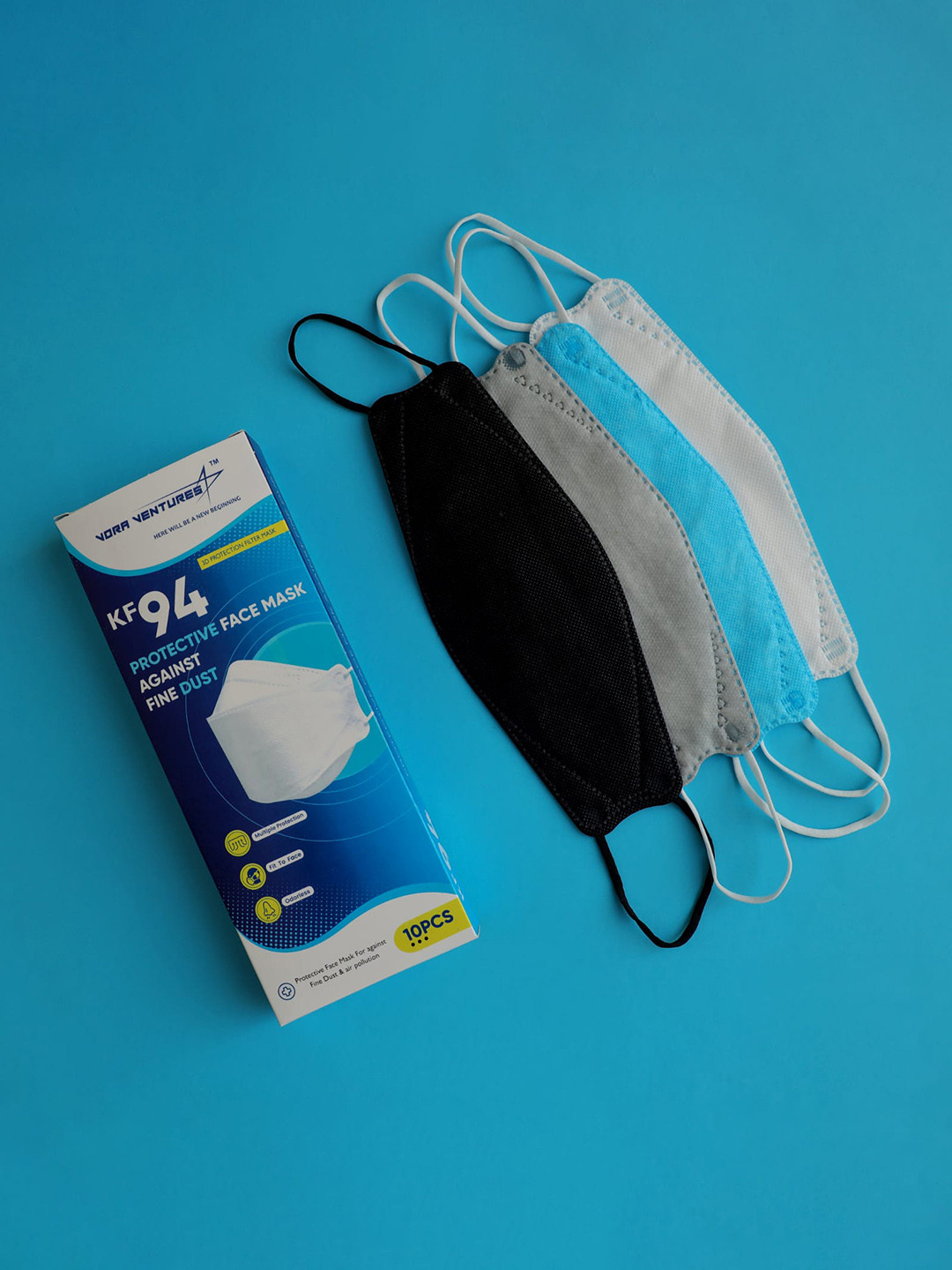 Jinax Pack of 10 KF 94 Reusable Protective Outdoor Mask
