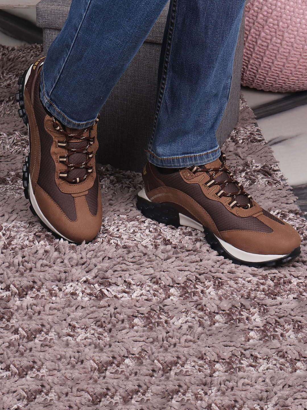 Red Chief Men Colourblocked Leather Sneakers