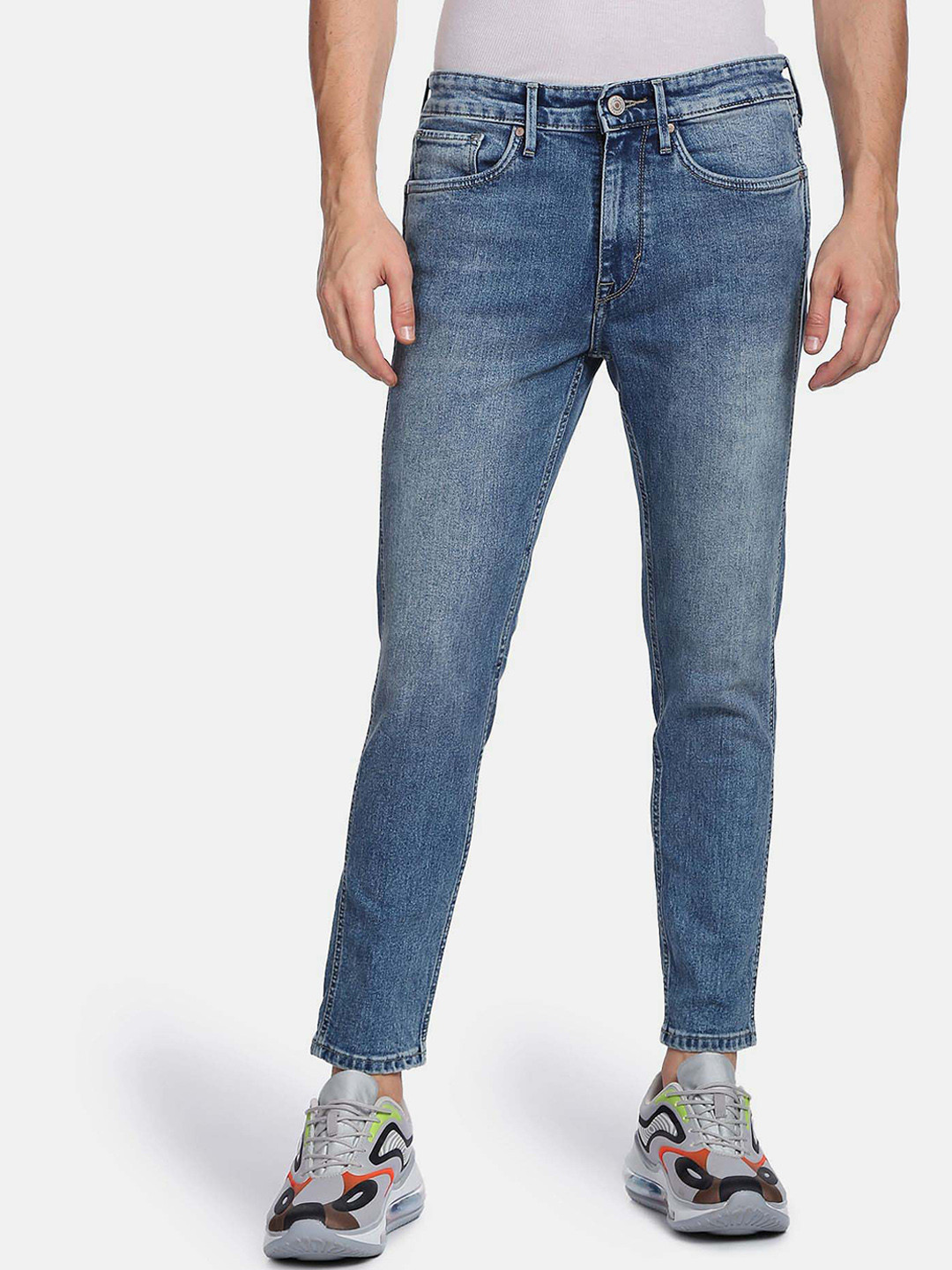 Flying Machine Mankle Relaxed Tapered Enzyme Wash 90s Vintage Jeans