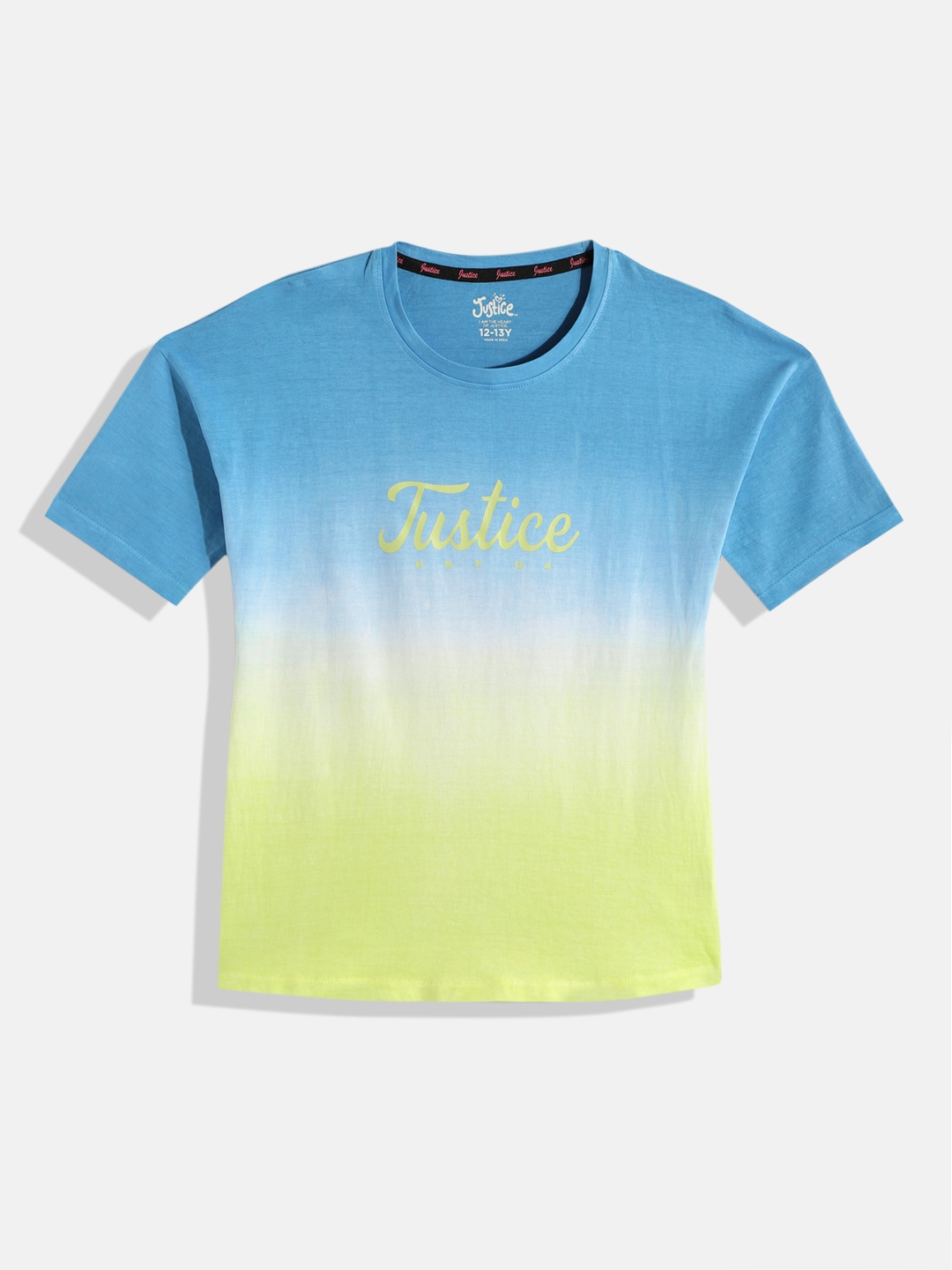 Buy JUSTICE Girls Dyed Printed Pure Cotton T shirt Tshirts for Girls 21618028 Myntra