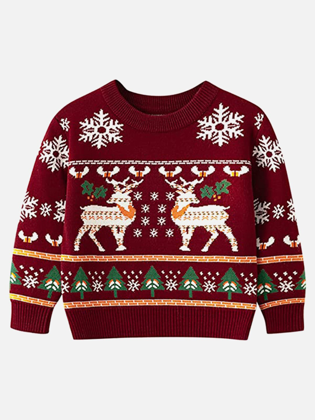 Little Surprise Box LLP Kids Red & White Printed Pullover