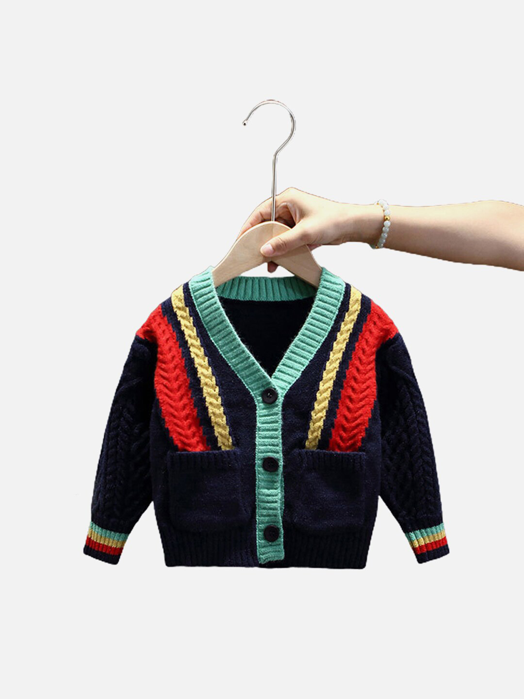 Little Surprise Box LLP Kids Cable Knit Acrylic Cardigan