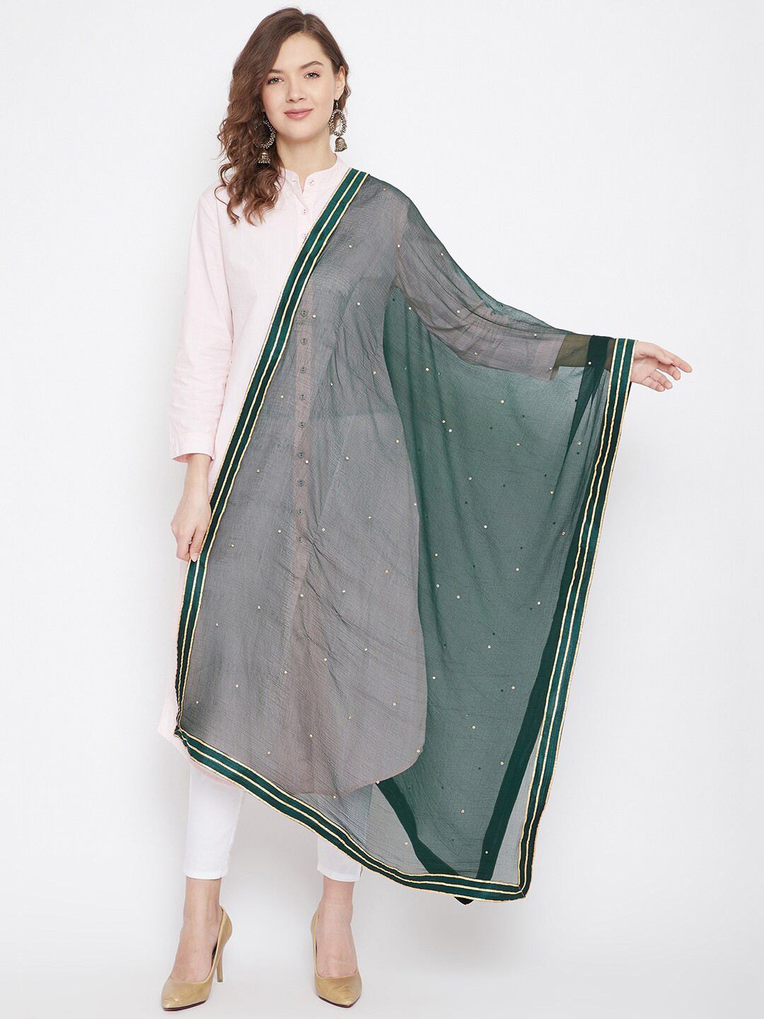Clora Creation Chiffon Dupatta With Gotta Patti