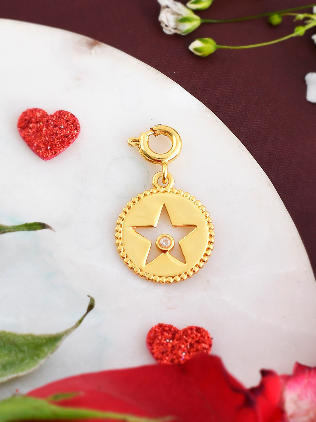 Voylla Gold-Plated Star Studded Charm