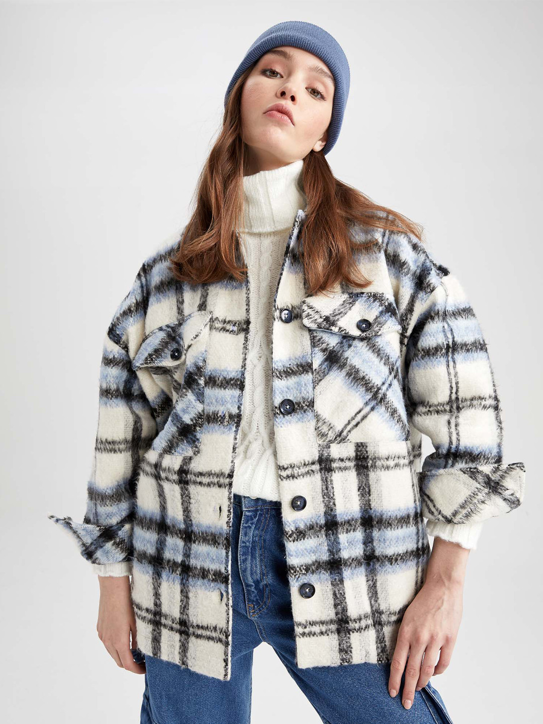 DeFacto Women Checked Casual Shackets