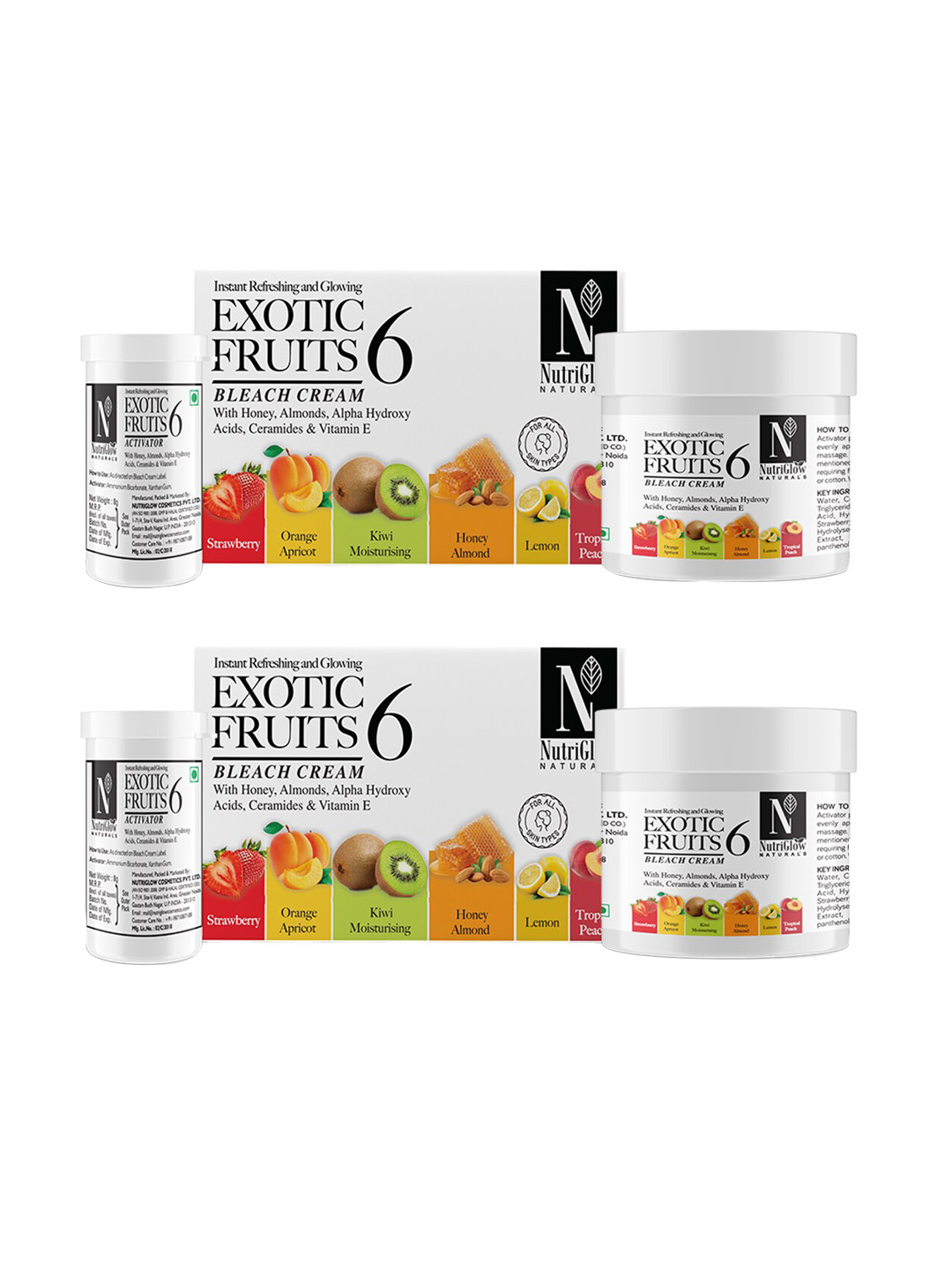 NutriGlow Naturals Exotic Fruits 6 Bleach Cream 43 gm