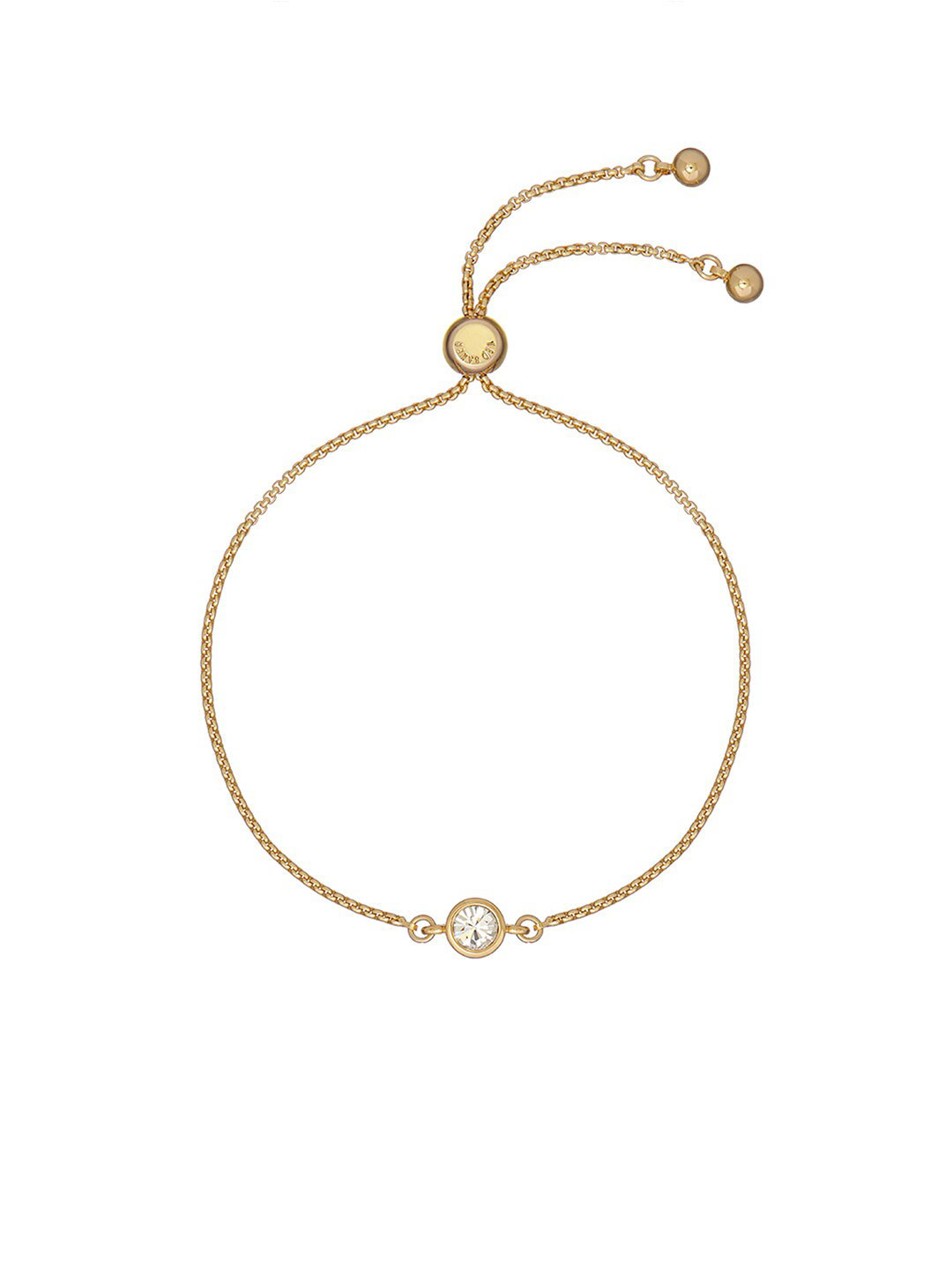 Ted Baker Women Plain Crystal Brass Link Bracelet