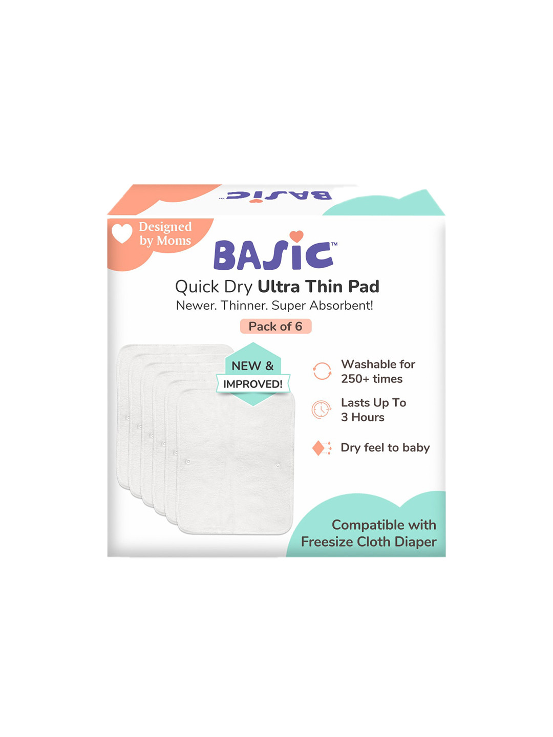 SuperBottoms Basic Infants Quick Dry Ultra Thin Pad Diaper