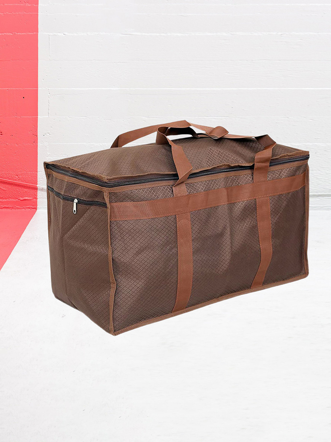 atorakushon 2 Pieces Brown Foldable Attachi Storage Bags