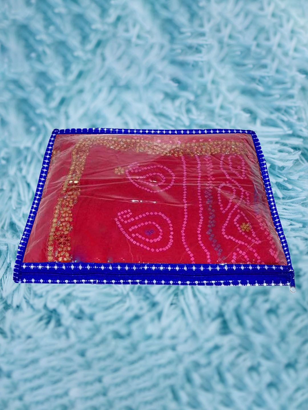 atorakushon 36 Pieces Blue Self Design Saree Wardrobe Organizers