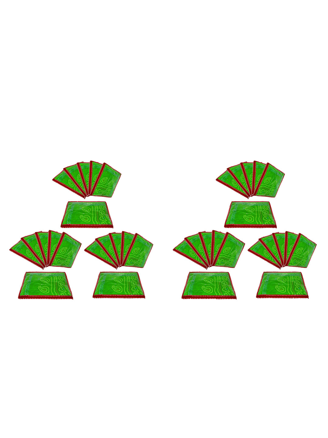 atorakushon 36-Pcs Maroon Satin Saree Storage bags Wardrobe Organizers