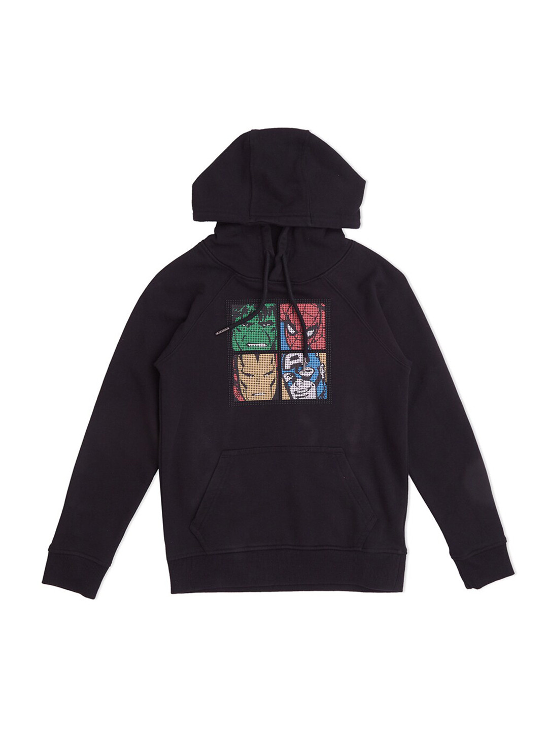 Pepe Jeans Boys Avengers Superhero Printed Hooded Cotton Sweatshirt