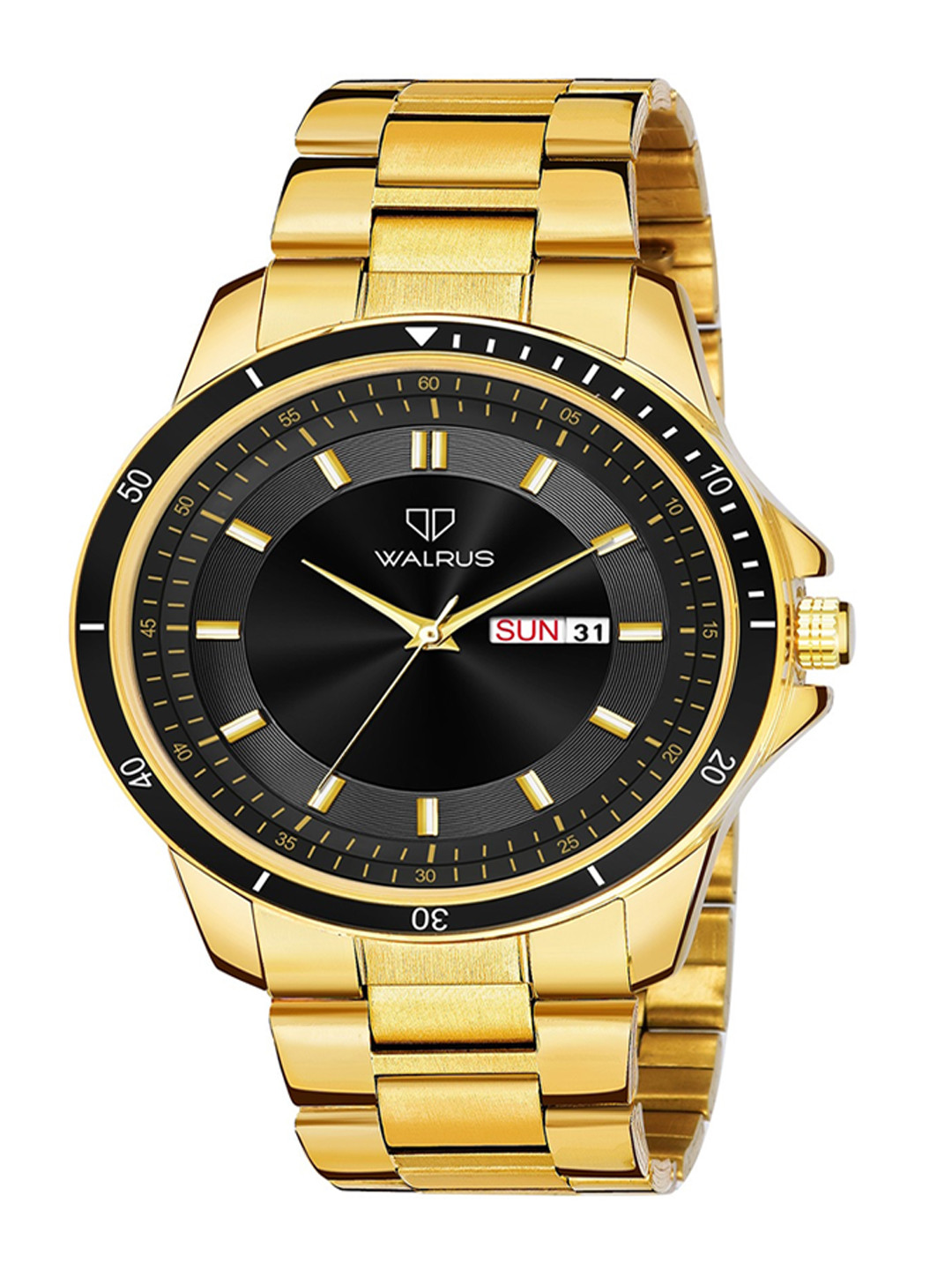 Walrus Men Brass Embellished Dial & Stainless Steel Straps Watch WWTM-ELITE-XVIII-020606