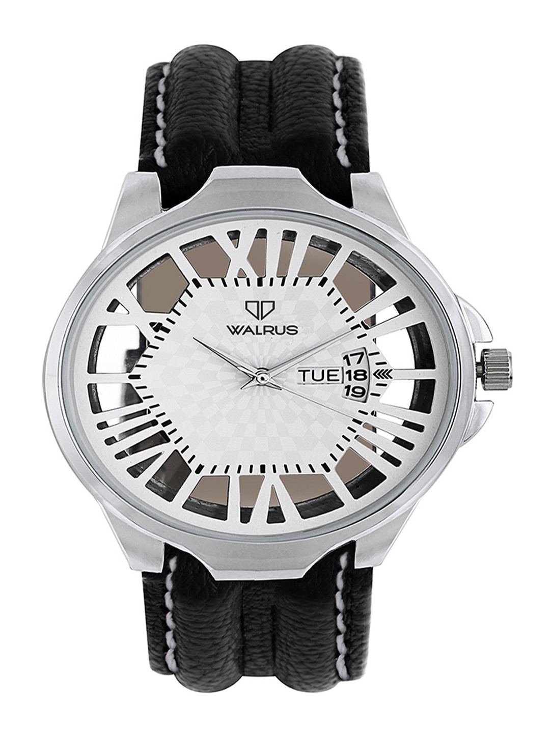 Walrus Men Brass Embellished Dial & Leather Straps Analogue Watch WWTM-INVC-501