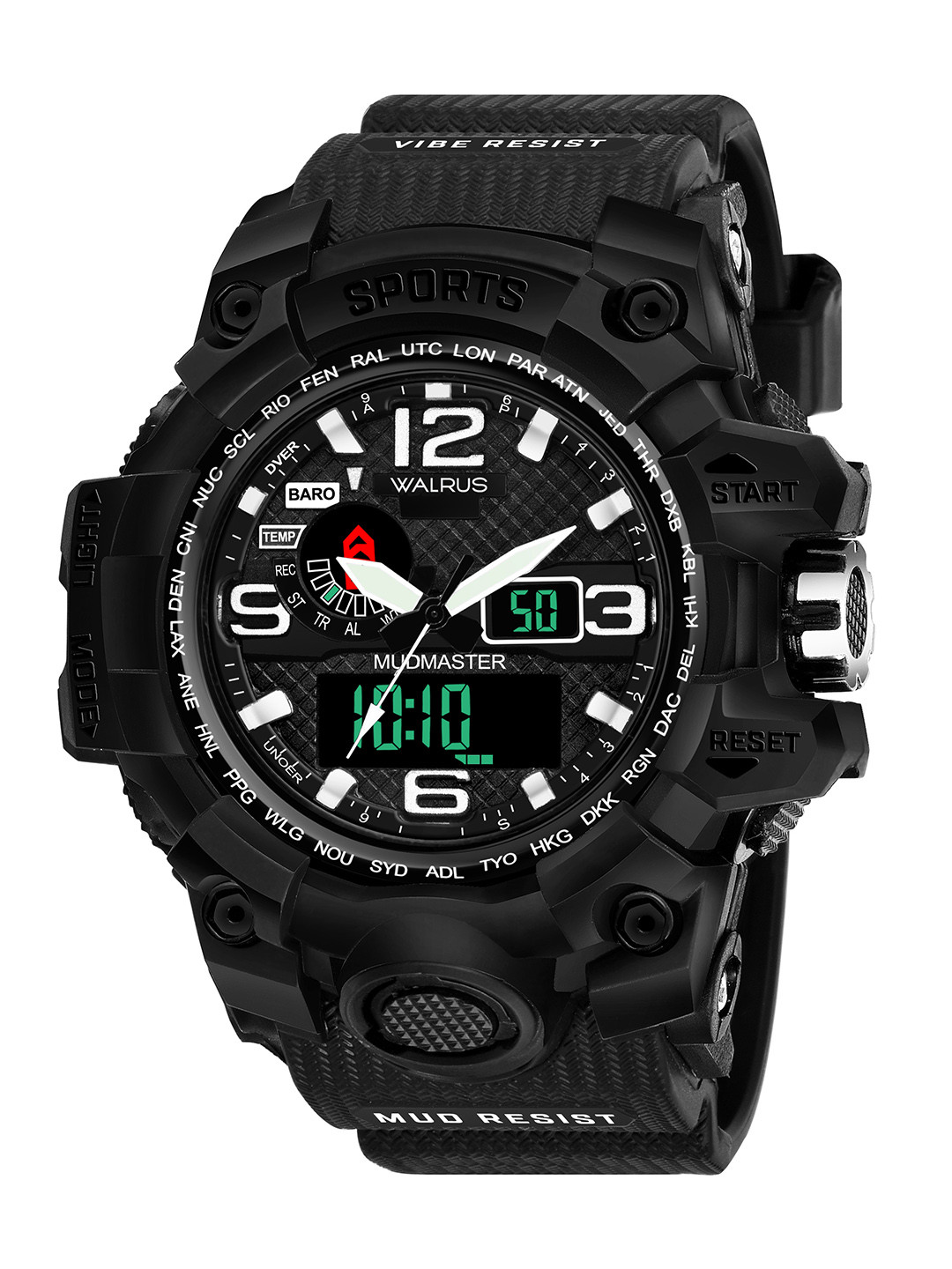 Walrus Men Dial & Black Straps Analogue and Digital Sports Watch EWTM-SPORTS-III-020202