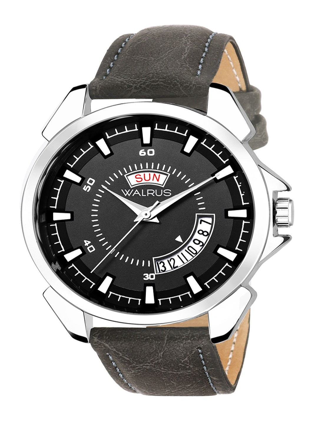 Walrus Men Set Of 2 Brass Printed Dial & Straps Analogue Leather Watch WWTM-NXN-III-020207