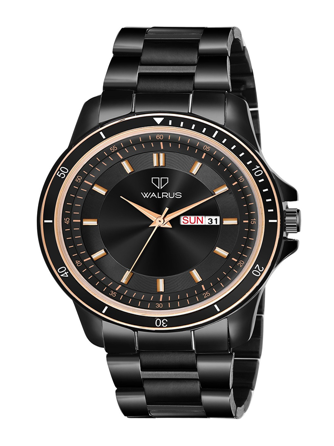 Walrus Men Brass Embellished Dial & Stainless Steel Analogue Watch WWTM-ELITE-XVIII-020206