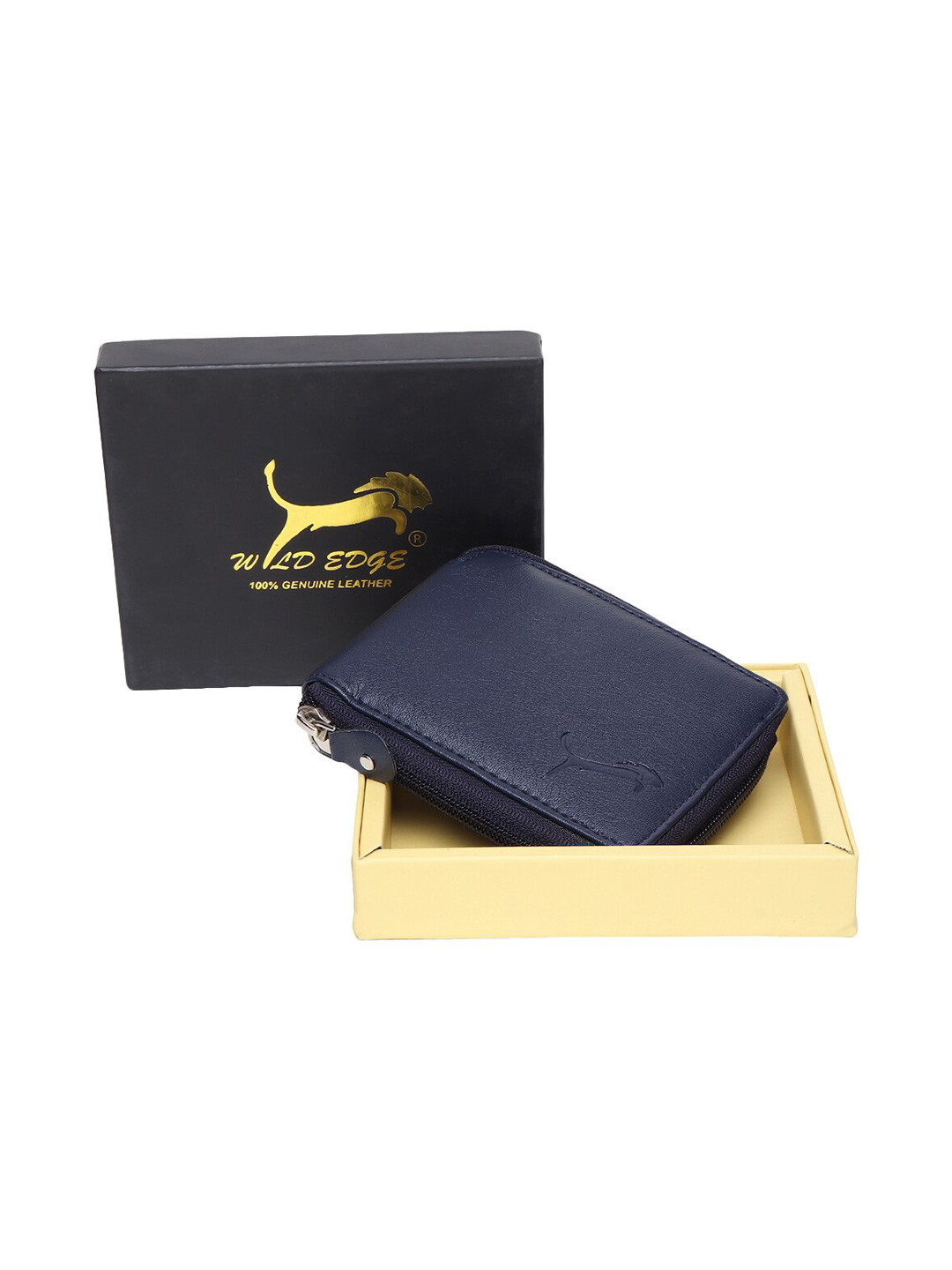 WILD EDGE Men PU Zip Around Wallet