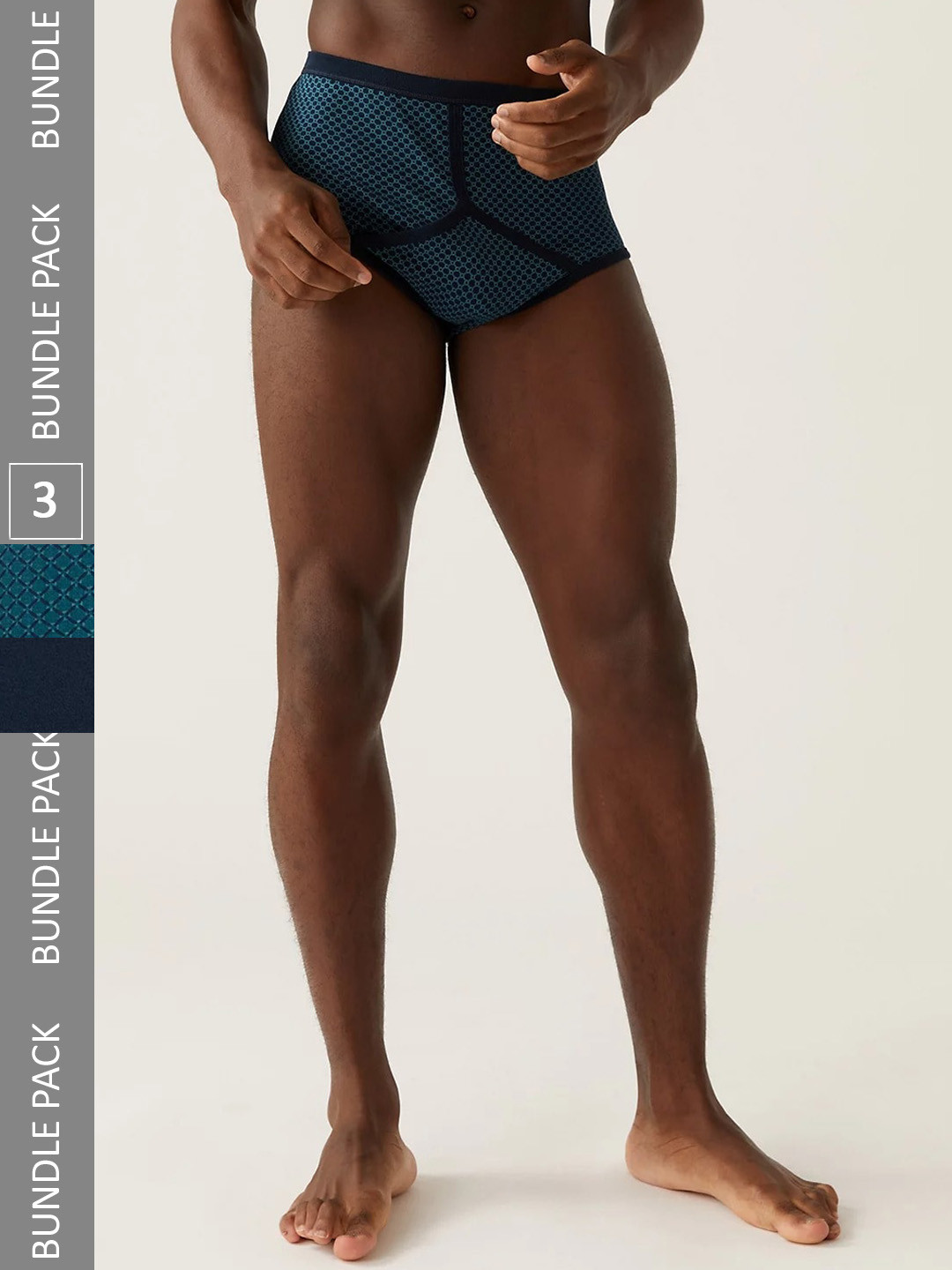 Marks & Spencer Men Pack of 3 High-Rise Briefs
