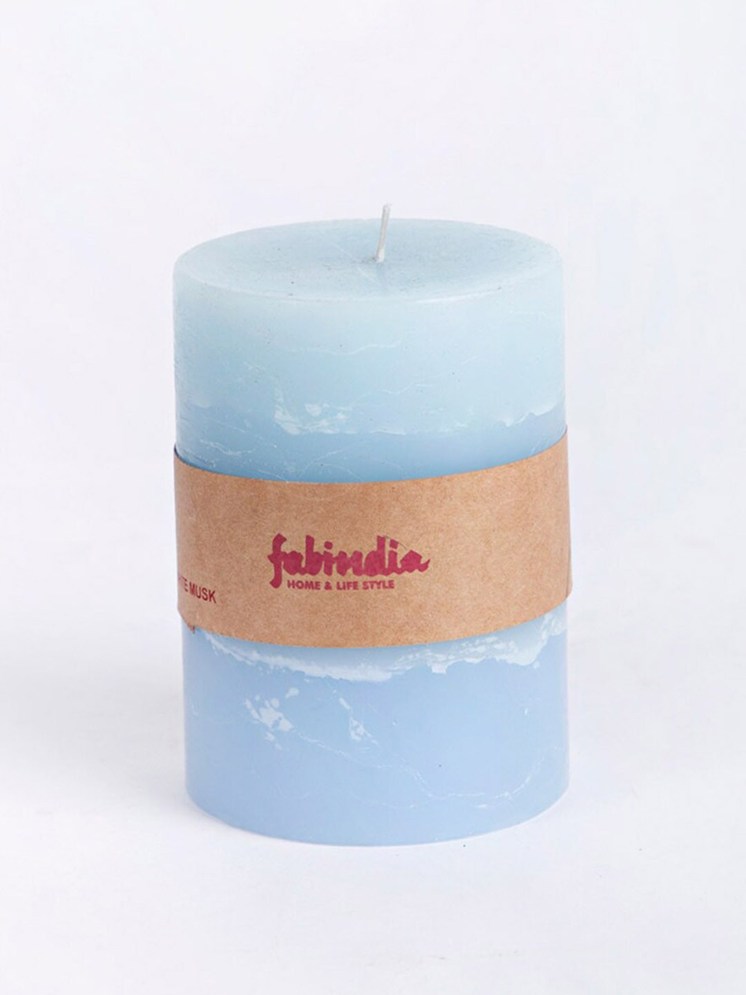 Fabindia Scented 1 Wick Musk Solid Geometric Regular Pillar Candles