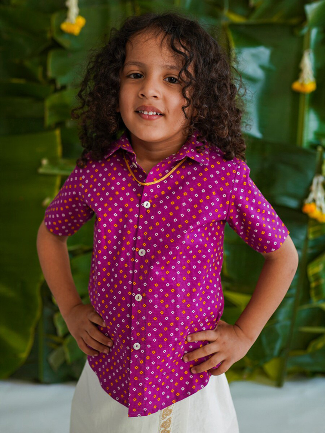 Tiber Taber Boys Printed Casual Cotton Shirt