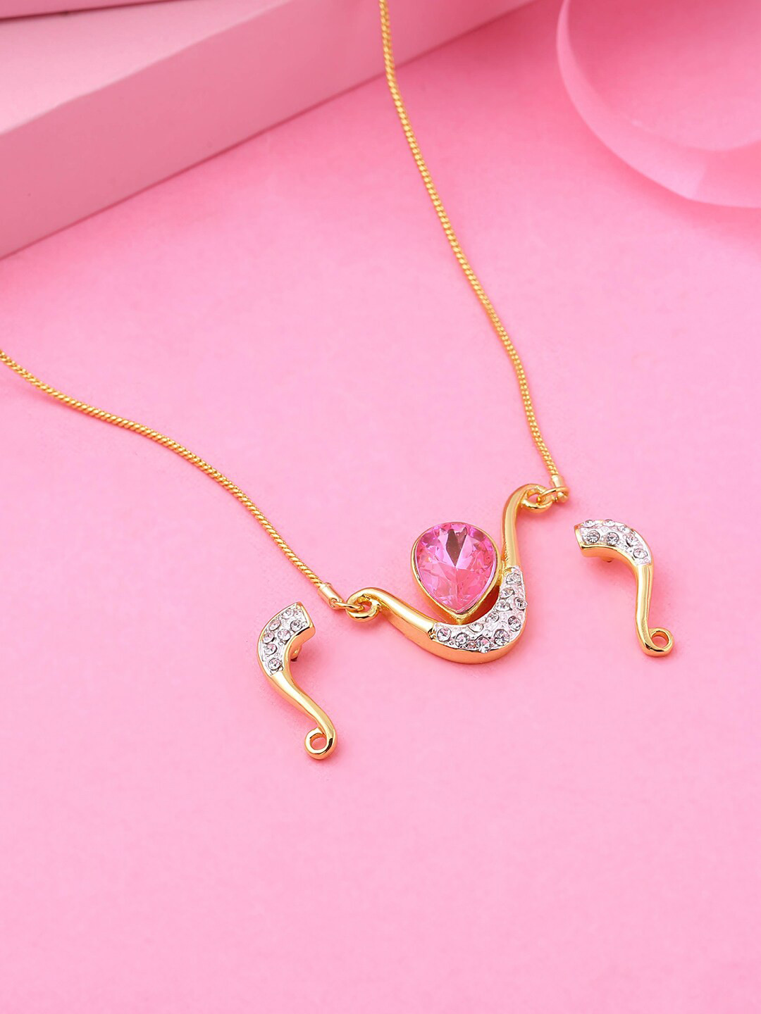Estele Gold Plated Alluring Austrian Crystals Jewellery Set