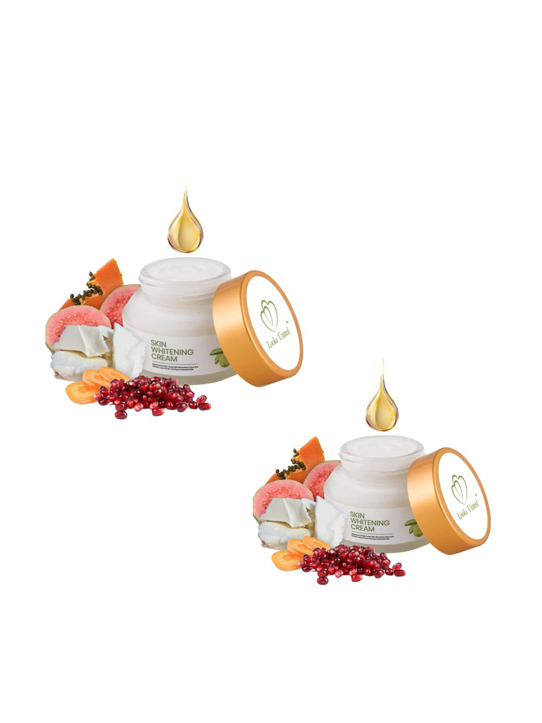 Looks United Set of 2 Skin Whitening Cream to Detoxifies Skin - 50 g Each