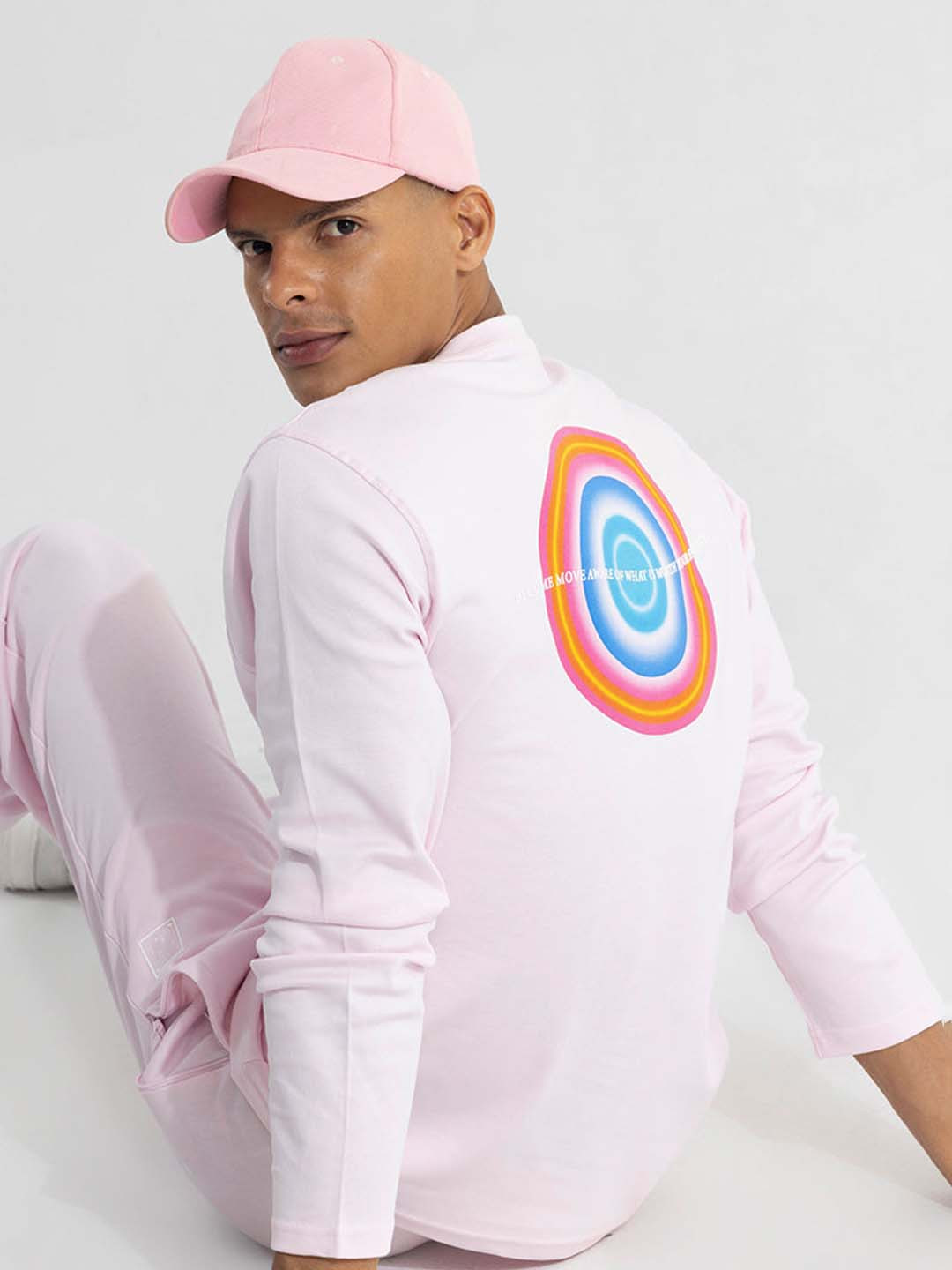 Snitch Become More Aware Men Printed Sweatshirt With Joggers