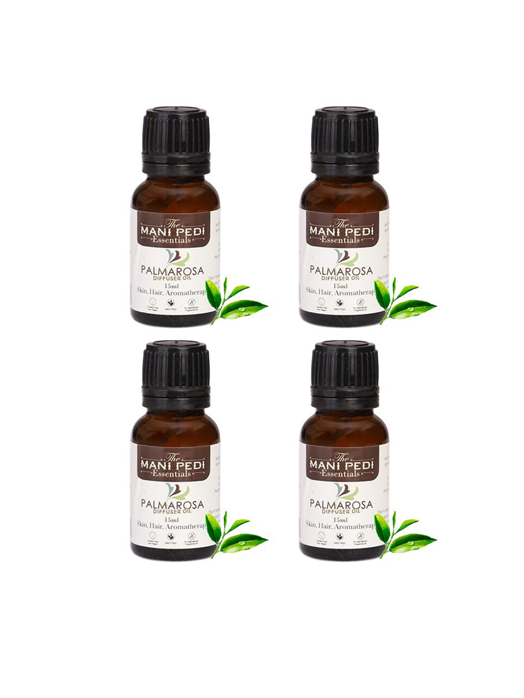 The Mani Pedi Essentials Set Of 4 Palmarosa Diffuser Fragrance Aroma Oil