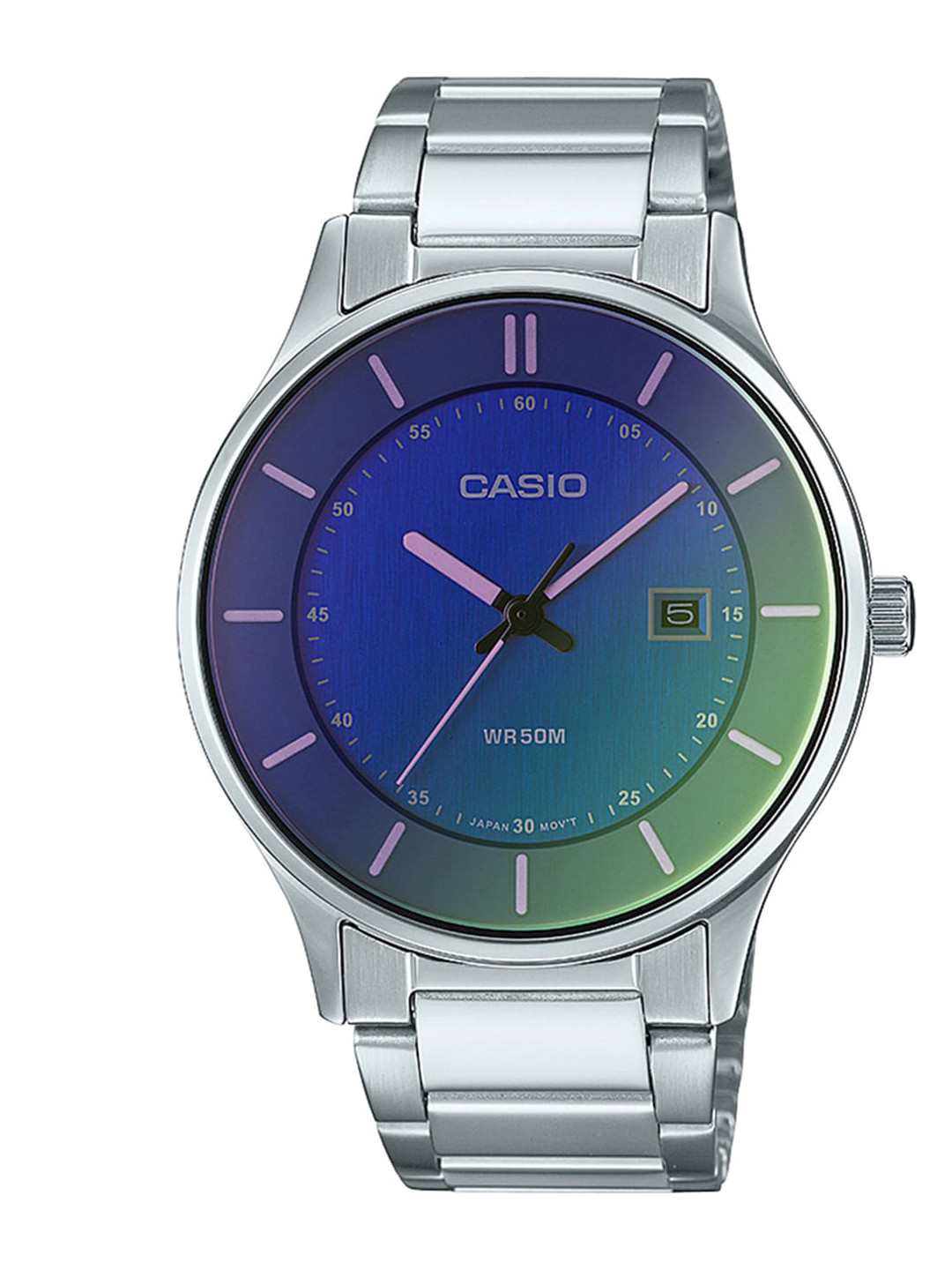 CASIO Men Stainless Steel Bracelet Style Straps Analogue Watch A2110