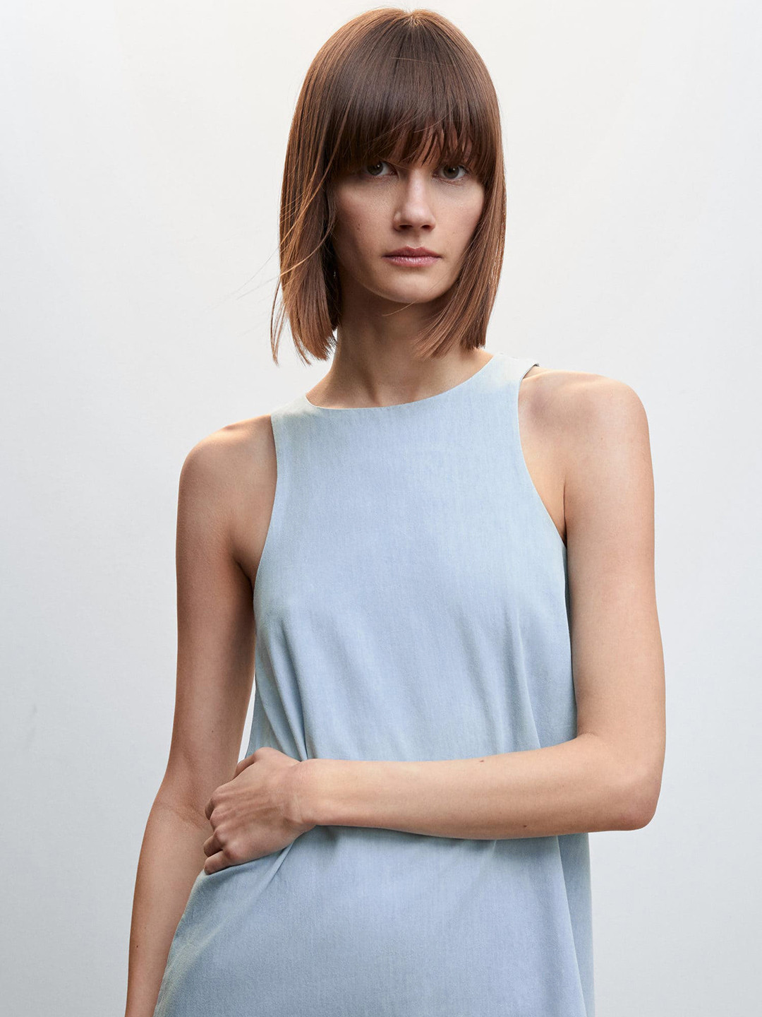 MANGO Cotton A-Line Dress