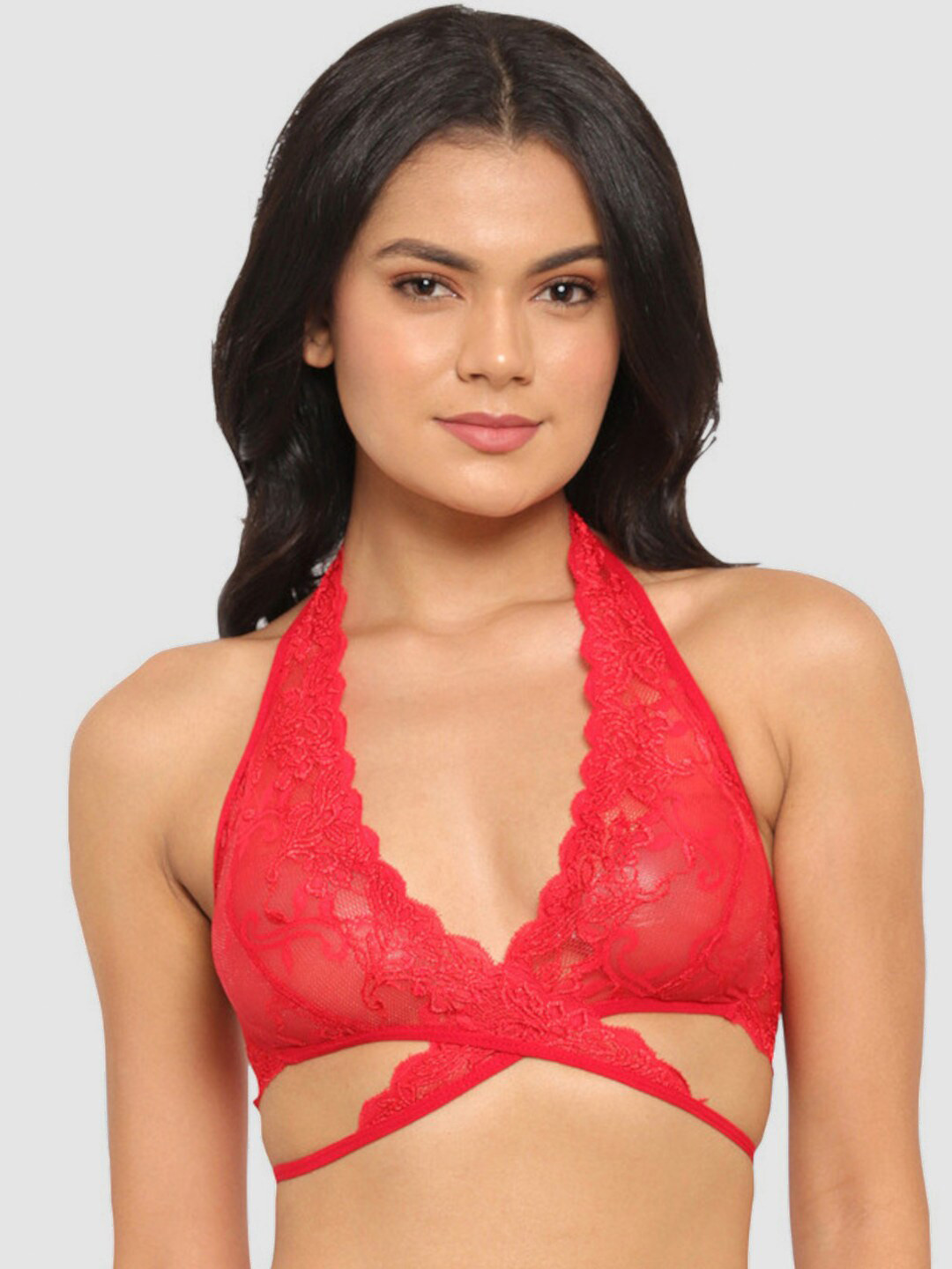 N-Gal Criss Cross Floral  Anti-Odour Bralette Bra
