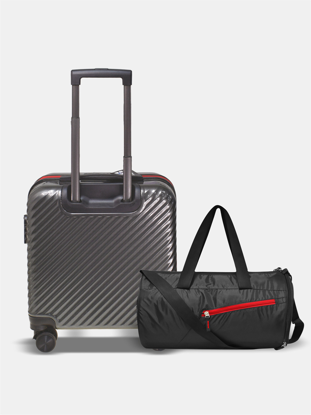 SWISS MILITARY Textured Hard-Sided Overnighter Overnighter Trolley Bag & Duffle Bag