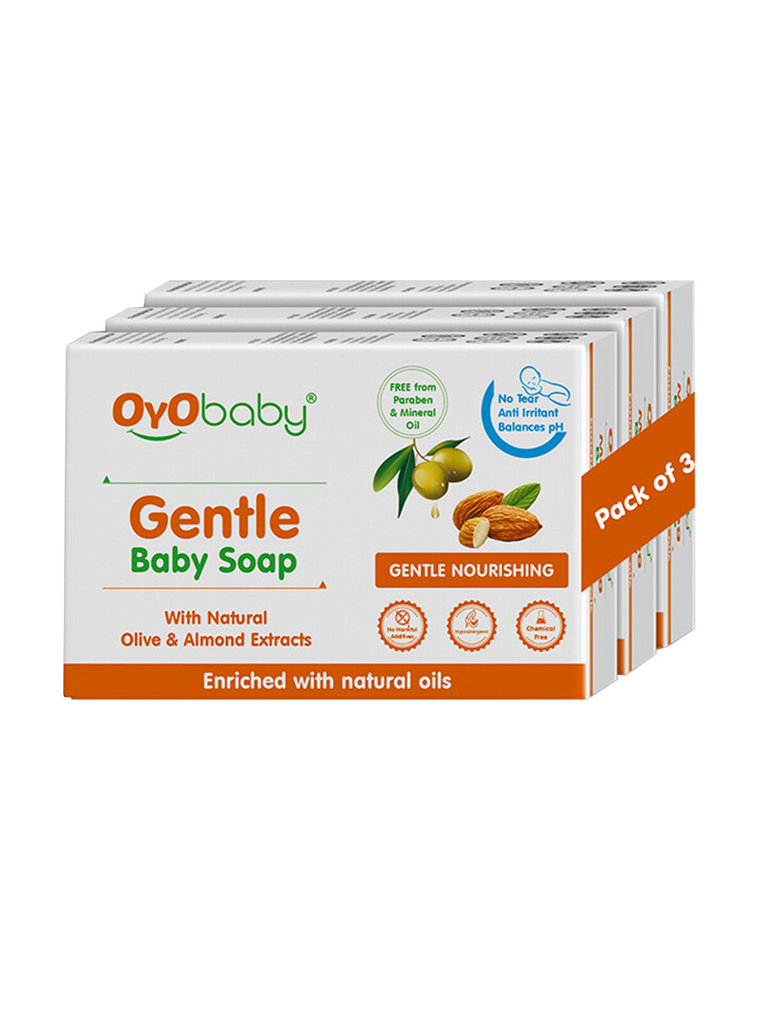OyO Baby Kids Set of 3 Gentle Baby Soap