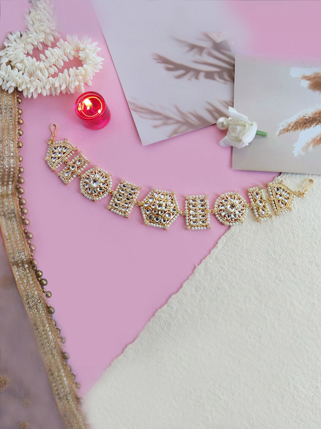 Soho Boho Studio Kundan-Studded Matha Patti