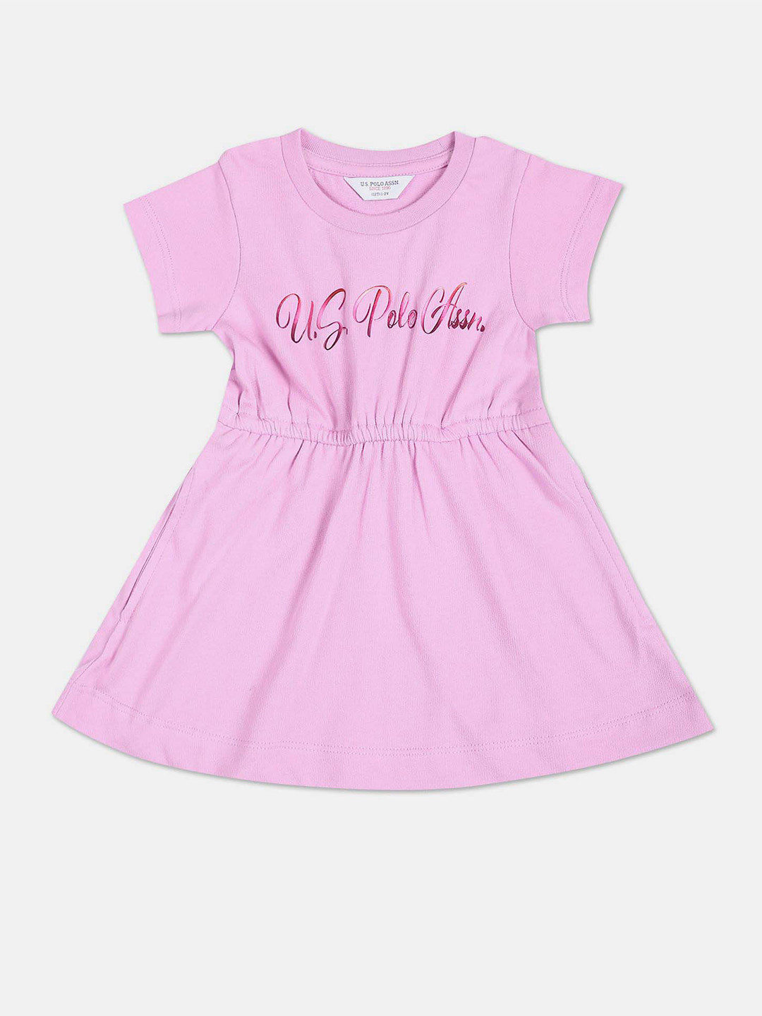 U.S. Polo Assn. Kids Girls Elasticized Waist Band Dress