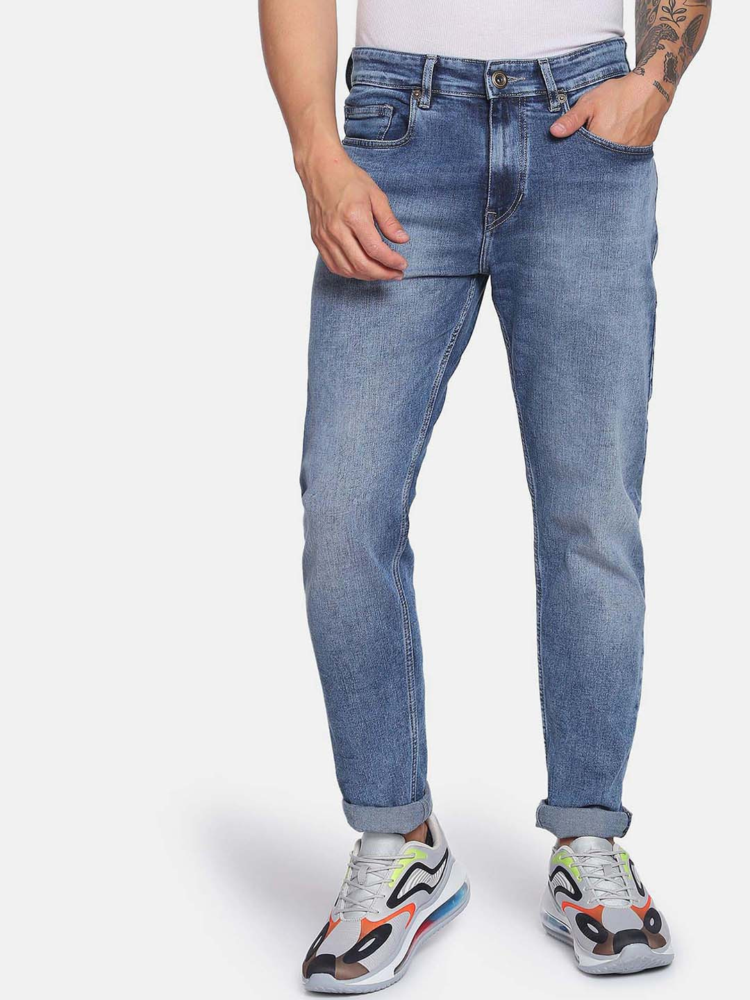 Flying Machine Mid Rise F-Jango Straight Fit Jeans