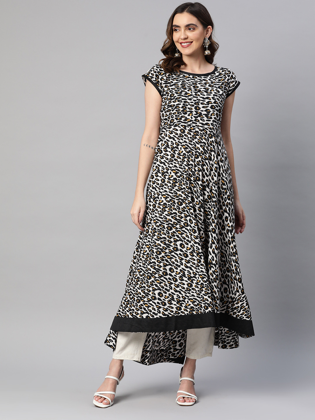 MBE Women Printed Crepe Anarkali Kurta