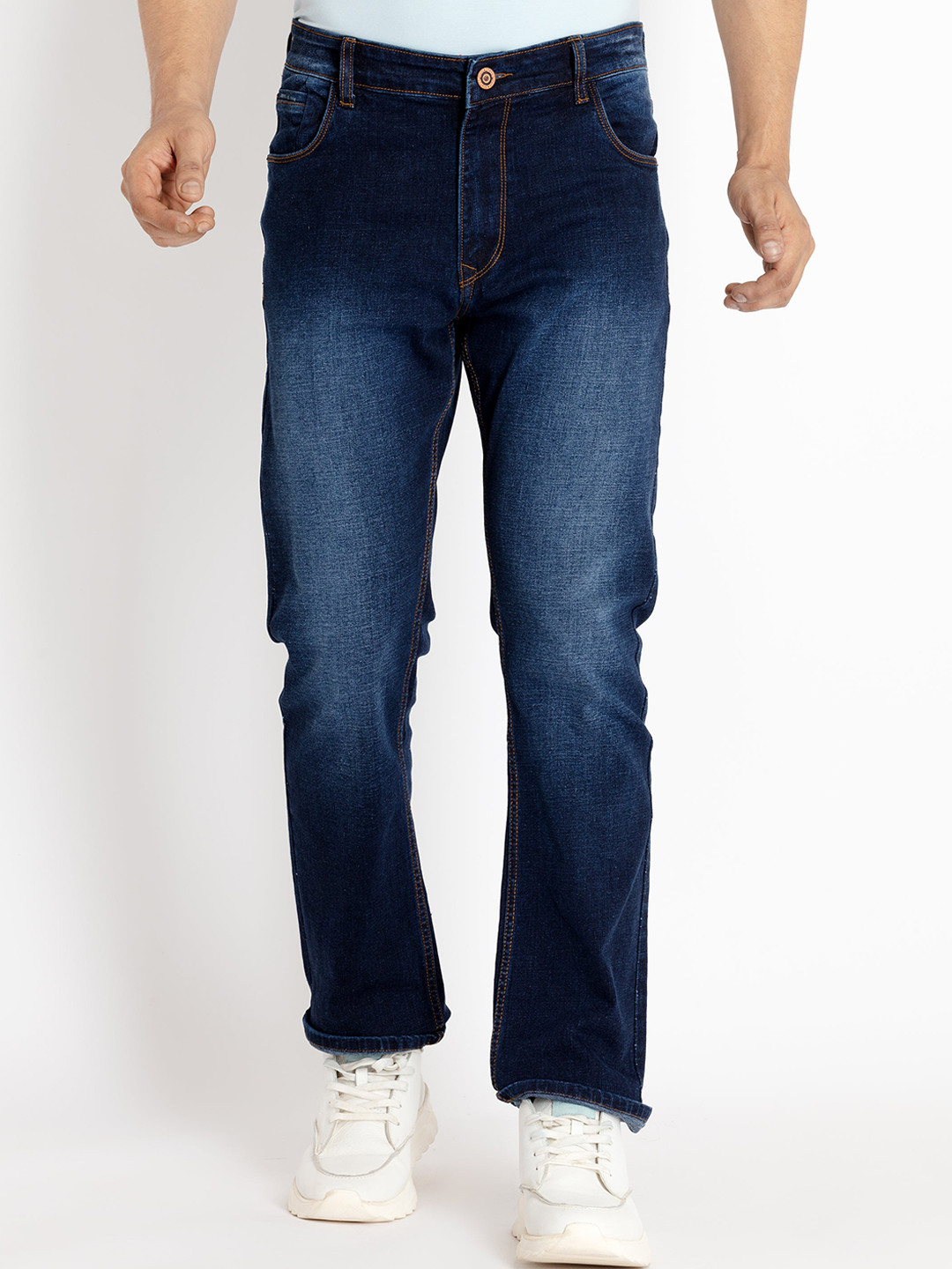 Status Quo Men Heavy Fade Cotton Mid Rise Jeans