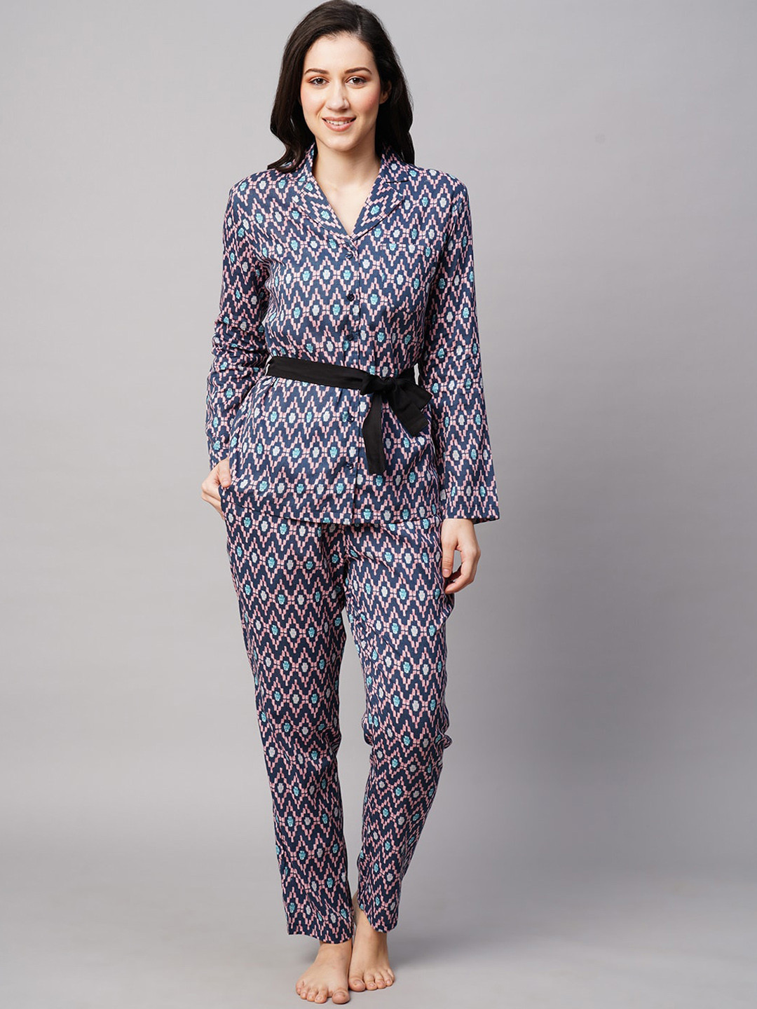 DRAPE IN VOGUE Women 2 Pieces Ethnic Motifs Printed Night suit