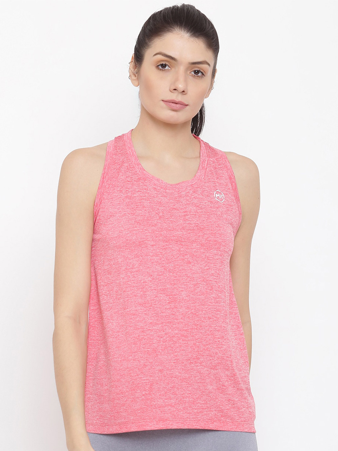 MKH Women Self Design Tank T-shirt