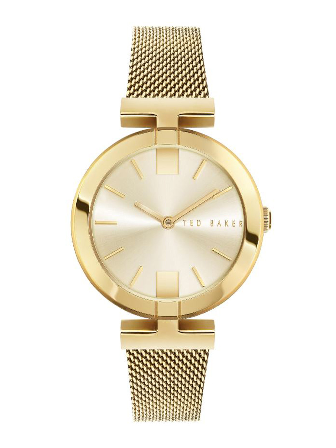 Ted Baker Women Gold-Plated Stainless Steel Bracelet Style Straps Analogue Watch BKPDAF203